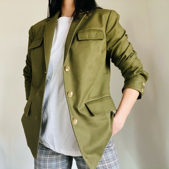 Liz Claiborne Jackets & Blazers - Liz Claiborne Military Style Olive Green Women’s Jacket Size 12P(fits size small